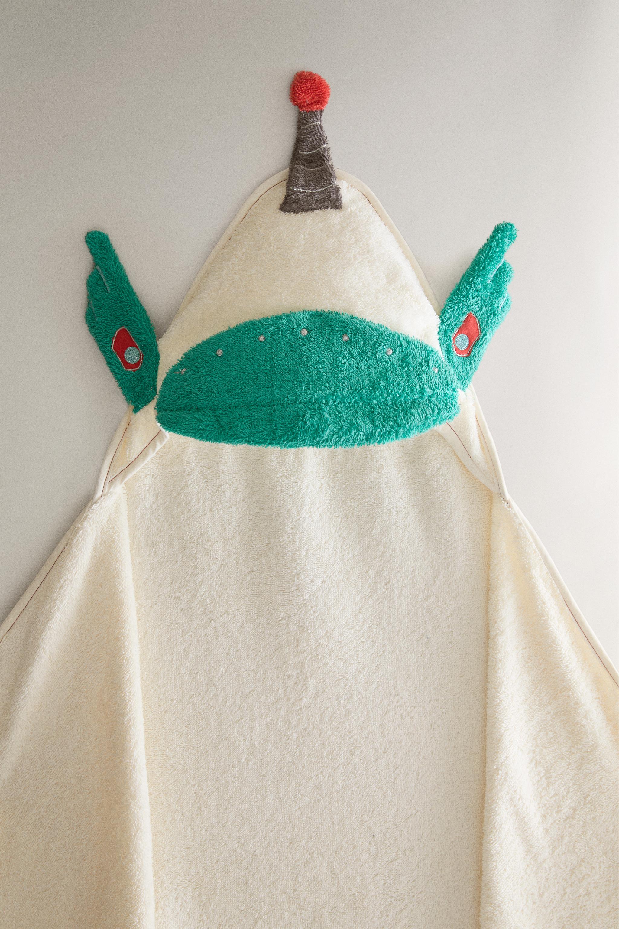 SERVIETTE DE BAIN À CAPUCHE ENFANT ESPACE